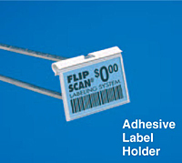 flip scan adhesive label holder
