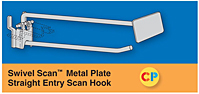 Swivel Scan Metal Plate Straight Entry Scan Hooks