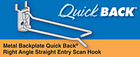Metal Backplate Quick Back Right Angle Straight Entry Scan Hooks