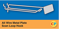All Wire Metal Plate Scan Loop Hooks