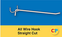 All Wire Single Prong Hooks Straight Cut