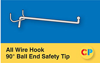 All Wire Single Prong Hooks 90&deg; Safety Tip