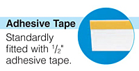 SI Front-Mount Adhesive-back Clear Scan Label Strips with Promo Clip
