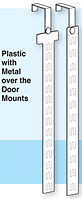 Plastic Merchandiser Strip with Metal Over the Door Mount - White