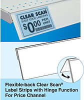 Flexible-Back Clear Scan Label Strips with Hinge Function