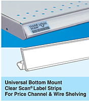 Universal Bottom Mount Clear Scan Label Strips