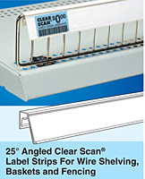 25º Angled Clear Scan Label Strips