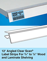 12º Angled Clear Scan Label Strips