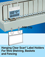 hangin clear scan label holder