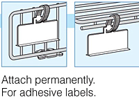 hanging label holders for adhesive