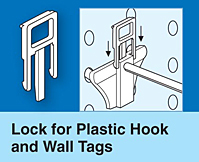 Lock for Plastic Hooks and Wall Tags