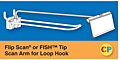 Scan Arm for Tri-Scan Loop Hooks: Flip Scan Label Mount