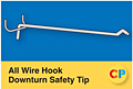 All Wire Single Prong Hooks Downturn Safety Tip