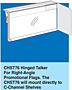 CHST76 Hinged Talker - For Right Angle Promotional Flags