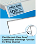 Flexible-Back Clear Scan Label Strips with Hinge Function