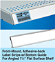 Front-Mount, Adhesive-back Label Strips with Bottom Guide