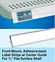Front-Mount, Adhesive-back Label Strips with Center Guide