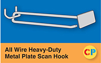 All Wire Heavy-Duty Metal Plate Scan Hooks