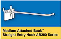 Medium Attached Back Straight Entry Hooks