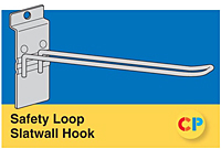 Safety Loop Slatwall Hooks