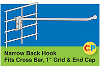 Narrow Back Single Prong Hooks