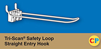 Tri-Scan Safety Loop Straight Entry Hooks-Fits Corrugated Metal Panels