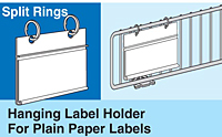 Hanging Label Holders for Plain Paper Labels