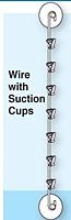 Wire Merchandiser Strip with Suction Cups