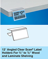 12º Angled Clear Scan Label Holders