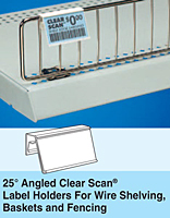 25deg angled clear scan holder