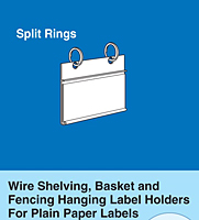 Wire shelving split rings