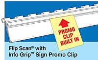 Flip Scan Label Strips with Info Grip Promo Clips