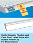 SI Cooler Capable, Flexible-back Clear Scan Label Strips with Built-in Promo Clip