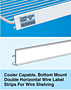 Cooler Capable, Bottom Mount Double Horizontal Wire Clear Scan Label Strips