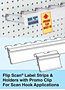 flip scan label strip & holder with promo clip