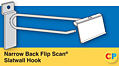 Narrow Back Slatwall Flip Scan Hook Fits Slatwall